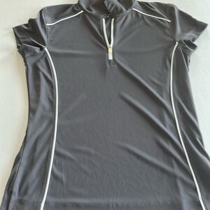 Womens Grey and white Golf Slazenger shirt, Size Small